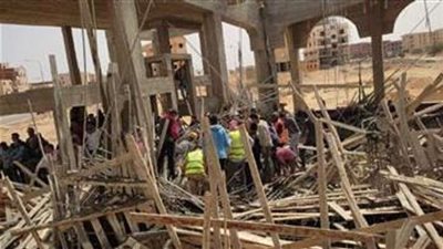 مصرع عامل وإصابة 8 آخرين إثر انهيار مسجد تحت الإنشاء بمدينة بدر