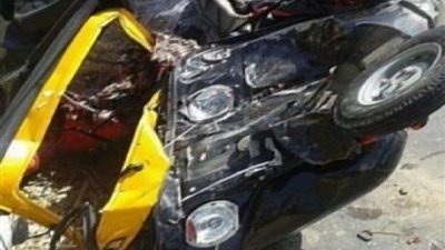 إصابة 5 أشخاص في حادث انقلاب توك توك ببني سويف