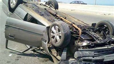 بالأسماء.. مصرع وإصابة 7 أشخاص في حادث انقلاب سيارة على الطريق الصحراوي