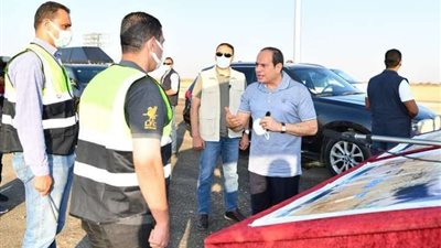 التفاصيل الكاملة لتفقد الرئيس السيسي اليوم أعمال الطرق والكباري