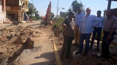 هبوط أرضي يتسبب في شلل مروري بكفر شكر في القليوبية