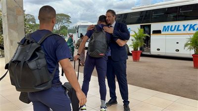 استعدادًا لخوض المباراة.. بيراميدز يتوجه لملعب مازيمبي