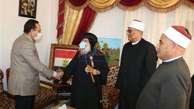 محافظ شمال سيناء يقدم التهنئة لمطرانية العريش بمناسبة عيد القيامة