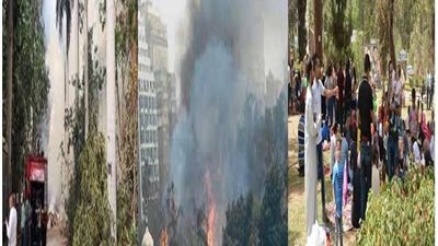 تزامناً مع احتفالات شم النسيم.. التفاصيل الكاملة لحريق حديقة الأورمان بالجيزة