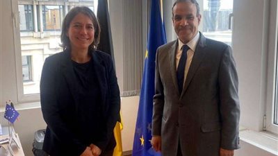 سفير مصر في بروكسل يلتقي بسكرتير عام وزارة الخارجية البلجيكية بالإنابة