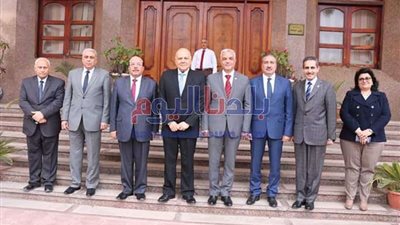 رئيس جامعة المنوفية يستقبل محافظ الغربية ورئيس جامعة طنطا