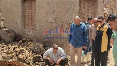 محافظ بني سويف يكلف السكرتير المساعد بسرعة إصلاح كسر بخط الطرد في سمسطا