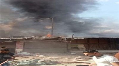 أكثر من مليون جنيه.. حصر خسائر حريق محلات سوق المرج