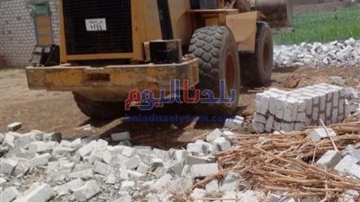 البحيرة: إزالة 17 حالة تعدي في المهد بإجمالي مساحة 1349 متر مربع بنطاق 7 مراكز