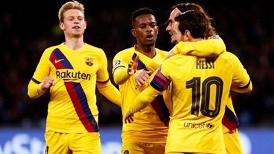 تعادل برشلونة مع نابولي في دور الستة عشر لدوري الأبطال