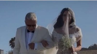 بسنت شوقي تتطل بالأبيض في سهل حشيش