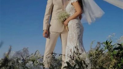 رسالة محمد فرج لزوجته بسنت شوقي أثناء حفل زفاف