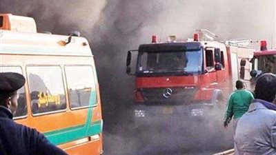 الحماية المدنية تسيطر على حريق هائل في عقار سكني بالمطرية