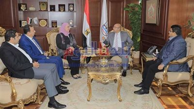 محافظ بني سويف يستقبل وزيرة التضامن خلال زياتها للمحافظة