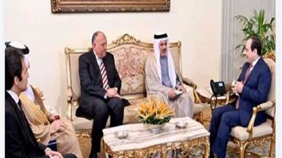 الرئيس السيسي يستقبل وزير خارجية البحرين