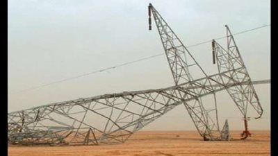 بسبب الطقس السيئ.. سقوط 36 برج كهرباء بالوادي الجديد