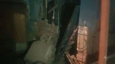 انهيار منزل في بنها بسبب الأمطار والرياح