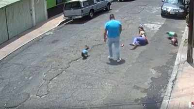 فيديو.. رجل يعتدي على امرأة بسبب كلب