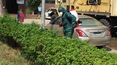 حملة تطهير احترازية شاملة بجامعة عين شمس بسبب فيروس كورونا