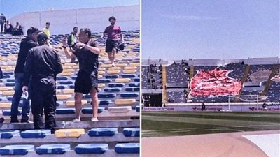 هعمل مصيبة..خالد مرتجي ينفعل علي الهواء فى مدرجات ملعب نهائي أفريقيا