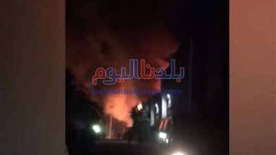 حريق هائل يلتهم لوكيشن مسلسل النهاية لـ يوسف الشريف