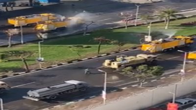 بالفيديو.. تعقيم شوارع مدينة نصر بسبب كورونا