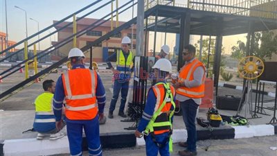 فريق مياه المنوفية يواصل تدريبات السلامة والصحة المهنية ضمن مسابقة شركات الوجه البحري