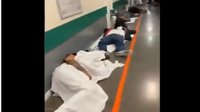 شاهد.. صور صادمة لمصابي كورونا داخل مستشفى في إسبانيا