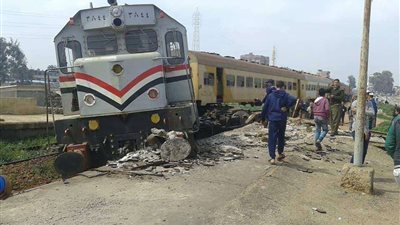 خروج قطار عن القضبان بالدقهلية دون إصابات