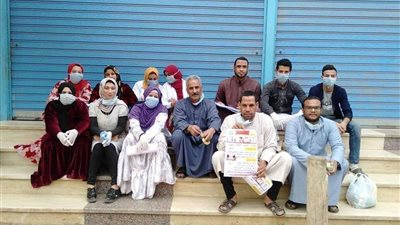 مبادرة شبابية للتوعية بفيروس كورونا بقرية منشأة العمار بالقليوبية