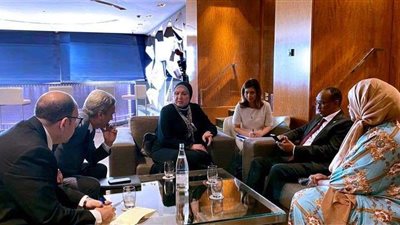 نيفين جامع تبحث تعزيز التعاون المشترك مع وفد جيبوتى بجنيف