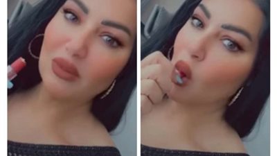 الناس محتاجة تحلو من جوا.. التهام سمية الخشاب لأحمر شفاه (شاهد فيديو)