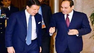 السيسي يؤكد على تضامن الشعب المصري مع نظيره الإيطالي