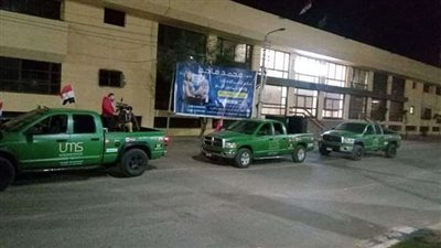 سيارات تجوب المنصورة لدعم الجيش الأبيض ضد كورونا