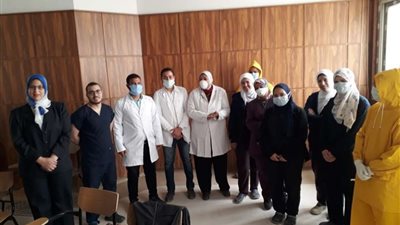 تدريب طلاب الامتياز بتمريض حلوان لمواجهة كورونا
