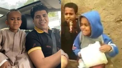 عمر كمال برفقة طفل 