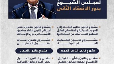 حصاد مجلس الشيوخ.. 9 مشروعات قوانين و148 اقتراحًا برغبة و699 اجتماعًا للجان النوعية