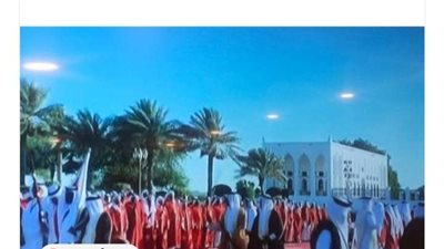 مراسم استقبال رسمية للرئيس السيسي عقب وصوله إلى البحرين