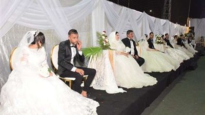 القوات المسلحة تقيم حفل زفاف جماعي لـ120 شابا وفتاة بالإسكندرية