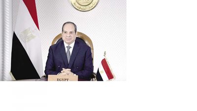 الرئيس السيسى يغادر مسجد المشير طنطاوى بعد أداء صلاة عيد الأضحى