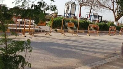 حواجز مرورية بكورنيش النيل ببنها لمنع تجمعات المواطنين