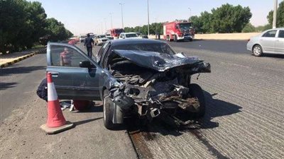 إصابة 7 أشخاص نتيجة حادث انقلاب سيارة