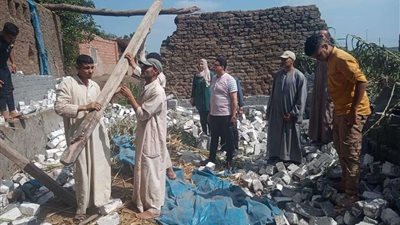 إزالة تعدي على أرض زراعية بالمنوفية