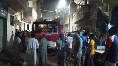 حريق 4 منازل بقرية الشيخ مرزوق بسوهاج