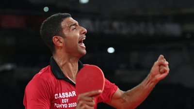 عمر عصر يتأهل لثمن نهائي تنس الطاوله لبطولة بودابست