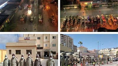القوات المسلحة تواصل أعمال التطهير والتعقيم الوقائى بمحافظتى الجيزة ومطروح