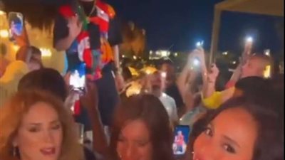 مي عرفة بصحبة محمد رمضان ومي عمر من حفله الأخير (صور)