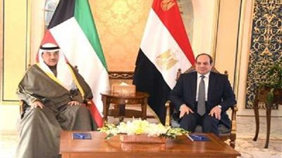 الرئيس السيسي يلتقي ولي عهد الكويت في قمة جدة للامن والتنمية