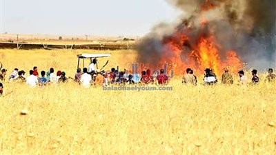 قوات الحماية المدنية تسيطر على 5 حرائق متفرقة بزراعات محصول القمح بسوهاج
