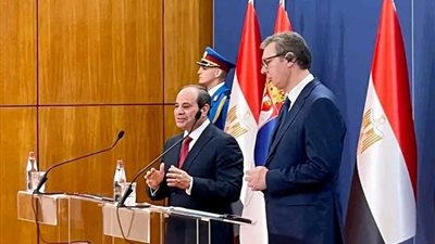 الرئيس السيسى من صربيا: الدولة المصرية نفذت 6 آلاف مشروع بـ8 تريليونات جنيه